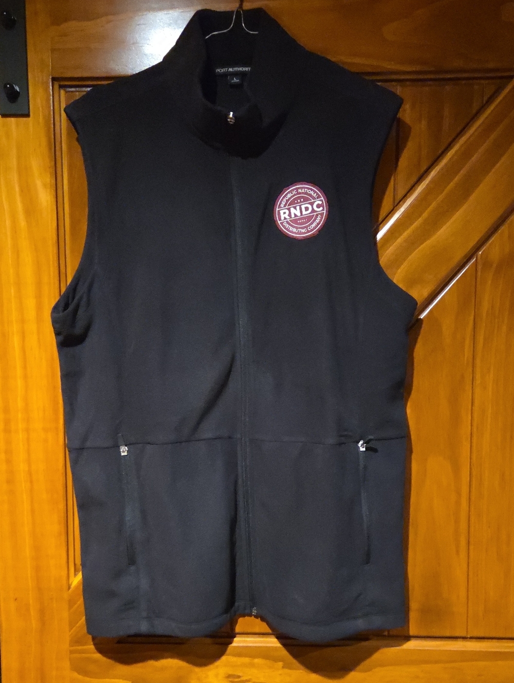 Port Authority Black Fleece Vest with RNDC Emblem